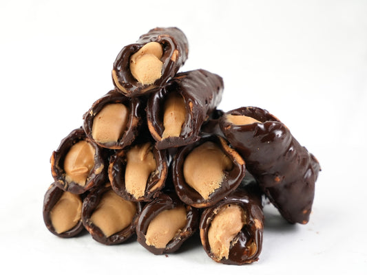 Gourmet Chocolate-Covered Peanut Butter Cannoli Platter