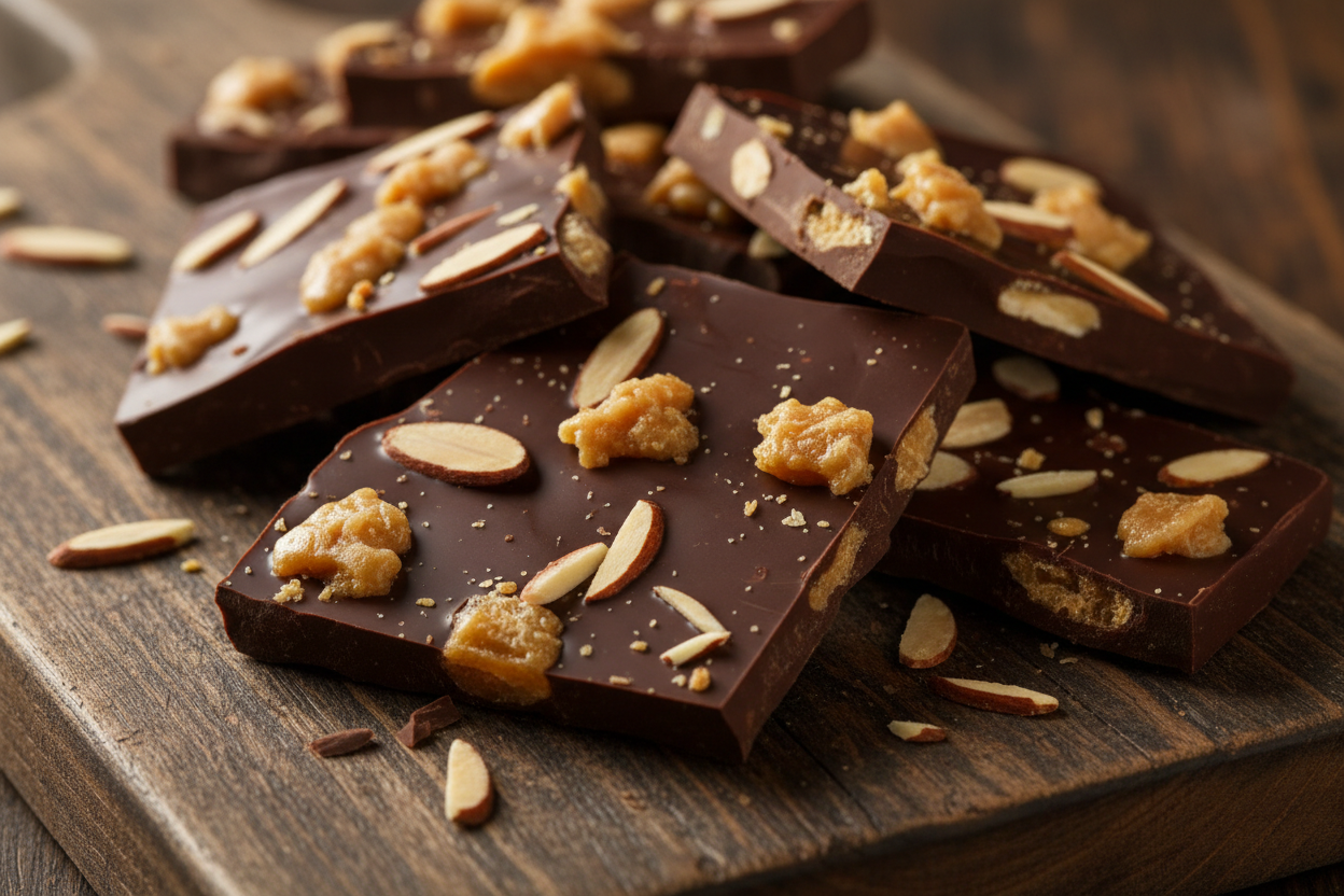 toffee almond chocolate bark